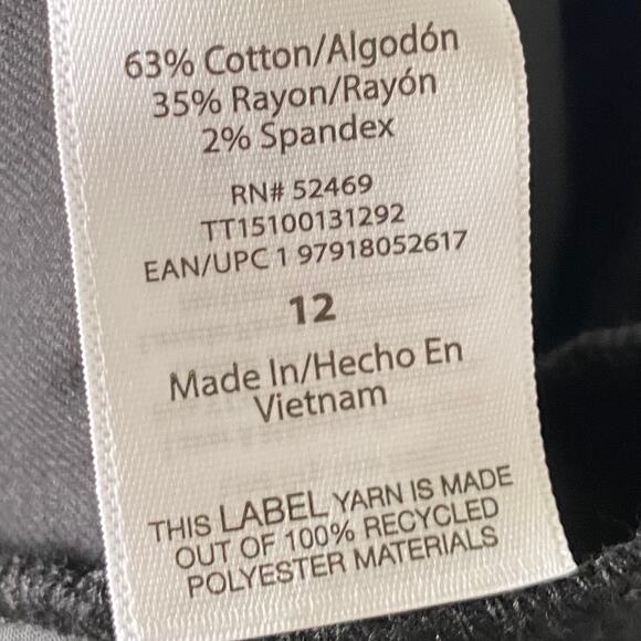 NEW TIME & TRU High Rise Flare Pants Black Size 12 Stretch Business Casual - Picture 5 of 5